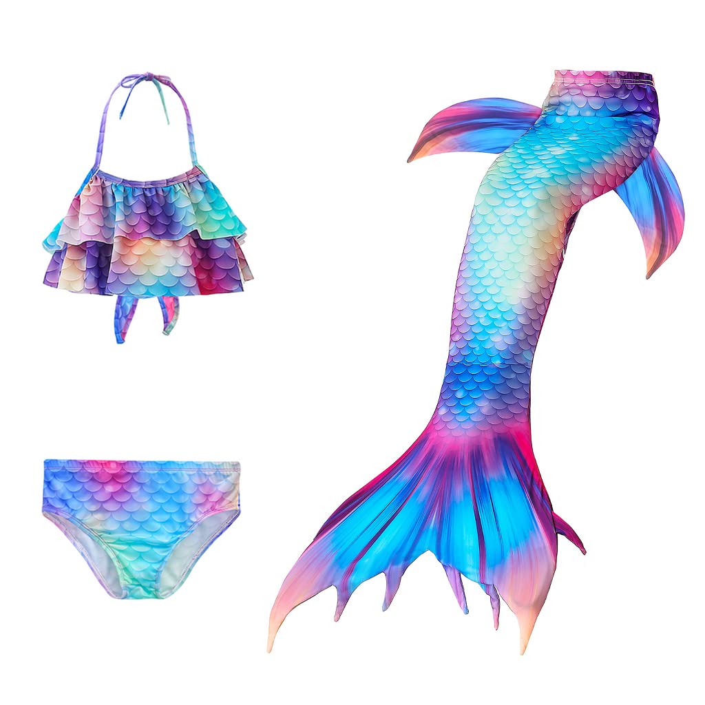 PALAY Mermaid Tail Swimming Suit 3Pcs Set, Cute Swimsuit for Girls Mermaid Princess Swimwear Costume Bathing Bikini Suit for Girls 4-7 Years Old (4-5 Years) PALAY Mermaid Tail Swimming Suit 3Pcs Set, Cute Swimsuit for Girls Mermaid Princess Swimwear Costume Bathing Bikini Suit for Girls 4-7 Years Old (4-5 Years)